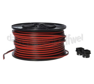 Foto van Snoer Luidsprekersnoer 2x1.5mm2 Rood/zwart kabelhaspel 