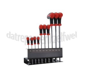 Foto van Hofftech Schroevendraaier Complete set + wandhouder Torx T9 t/m T50