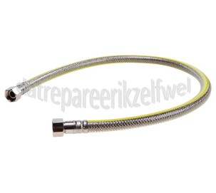 Foto van Raminex Gasslang RVS flexibel voor alle apparaten Superflex 75 cm met gastec keurmerk 