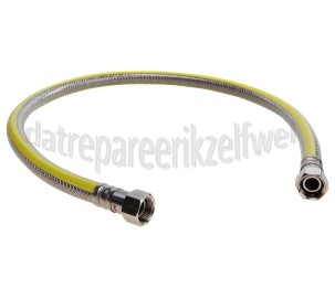 Foto van Raminex Gasslang RVS flexibel voor alle apparaten Superflex 100 cm met gastec keurmerk 