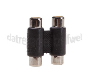 Foto van Easyfiks Tulp Adapter 2x Tulp Contra RCA Female - 2x Tulp Contra RCA Female Koppelstuk 