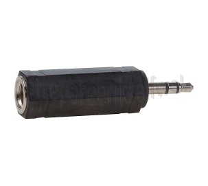 Foto van Easyfiks Jack Adapter Jack 3.5mm Stereo Male - Jack 6.3mm Contra Stereo Female Verloopstekker 