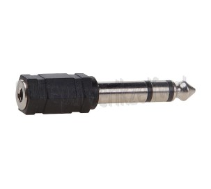 Foto van Easyfiks Jack Adapter Jack 6.3mm Stereo Male - Jack 3.5mm Contra Stereo Female Verloopstekker 