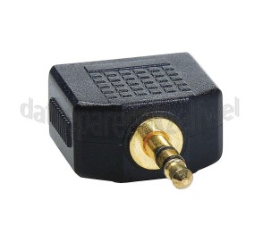 Foto van Easyfiks Jack Adapter Jack 3.5mm Stereo Male - 2x Jack 3.5mm Contra Female Splitter 