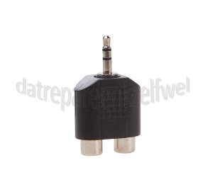 Foto van Easyfiks Jack Adapter Jack 3.5mm Stereo Male - 2x Tulp Contra RCA Female Verloopstekker 