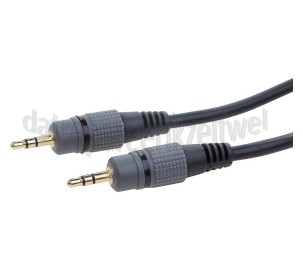 Foto van Easyfiks Jack Kabel Jack 3.5mm Stereo Male - Jack 3.5mm Stereo Male 1.2 Meter, Zwart, 