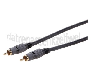 Foto van Easyfiks Tulp Kabel Digitale Coax Kabel, Tulp RCA Male - Tulp RCA Male 5.0 Meter, Afgeschermd, Verguld 