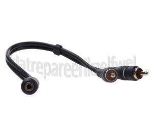 Foto van Easyfiks Jack Verloopkabel Jack 3.5mm Contra Stereo Female - 2x Tulp RCA Male 0.2 Meter, verguld 