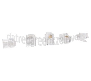 Foto van Easyfiks Telefoon Stekker Modulaire Stekker RJ11 6p4c Transparant, 5 stuks 