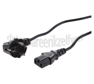 Foto van Easyfiks Netvoedingskabel Voedingskabel C13, 230V, 10 Amp 2.5 Meter, 3x0.75mm2 