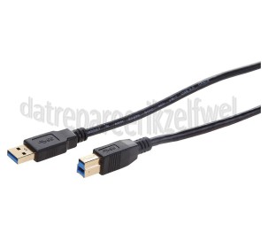 Foto van Easyfiks USB 3.0 Kabel USB 3.0 A Male - USB 3.0 B Male 1.5 Meter 