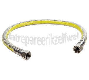 Foto van Easyfiks Gasslang RVS flexibel voor alle apparaten Superflex 75 cm met gastec keurmerk 