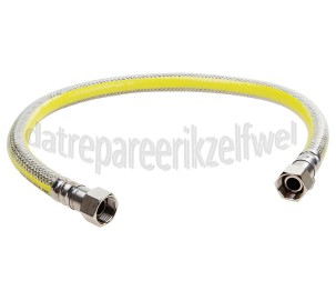 Foto van Easyfiks Gasslang RVS flexibel voor alle apparaten Superflex 100 cm met gastec keurmerk 
