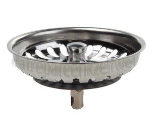 Foto van Easyfiks Afvoerzeef Zeefje D=8,2cm, H=4cm en 2,1cm lange pin met kogeltje 