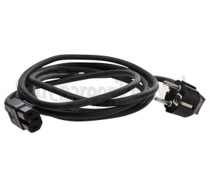 Foto van Easyfiks Snoer CEE Apparaatsnoer 3x1mm2 Lengte 3 meter Zwart met aangegoten haakse stekker 