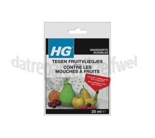 Foto van HG Verdelger HGX Fruitvliegjesval + 20ml val vloeistof Vangt de fruitvliegjes in peervormige val 