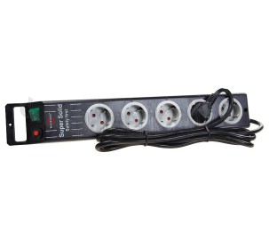 Foto van Brennenstuhl Tafelcontactdoos 3x1,5mm2 3500W 16A Zwart 2,5M 5-voudig, Super Solid Line 