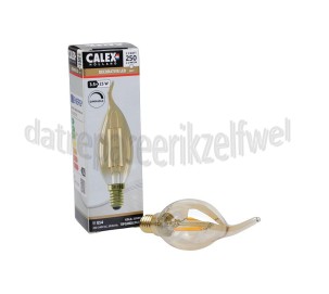 Foto van Calex Ledlamp Filament Tip-Kaarslamp 240V 3,5 Watt 250 Lumen 2100K E14 BXS35 Dimbaar 