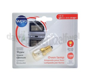 Foto van WPRO Lamp Ovenlamp-koelkastlamp 15W E14 T29 Lamp 