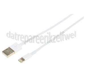 Foto van Apple Lightning cable USB kabel naar lightning, wit 2m Apple 8-pin Lightning connector 