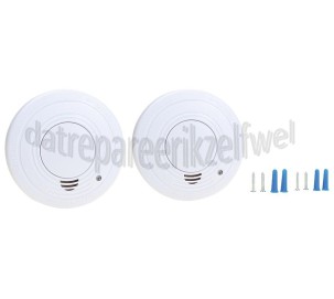 Foto van Alecto Rookmelder Optische Rookmelder 2 stuks Incl. 9V batterij 5 jaar goed 