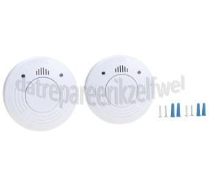 Foto van Alecto Rookmelder Optische Rookmelder 2 stuks Lithium batterij 