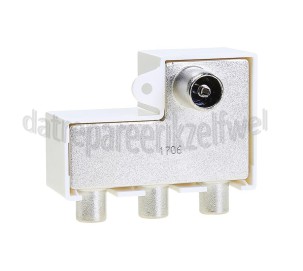 Foto van Braun Telecom Verdeel element Push on IEC 3-weg splitter CAI huisinstallatie 
