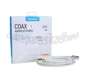 Foto van Technetix Aansluitkabel Coax Aansluitkabel, 4G Proof, Ziggo geschikt 4K Ultra HD 
