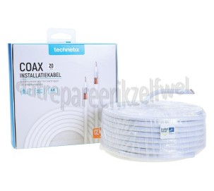 Foto van Technetix Coaxkabel Coax Installatiekabel, 4G Proof, Ziggo geschikt 4K Ultra HD 