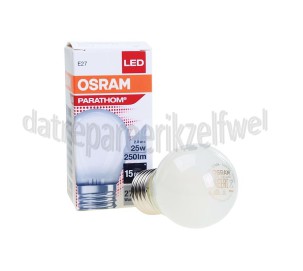 Foto van Osram Ledlamp Kogellamp LED Classic P25 2.5W E27 250lm 2700K Mat 