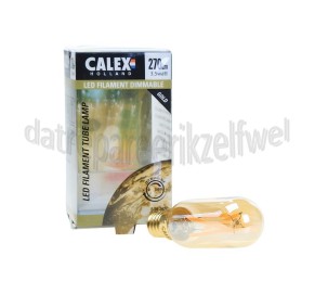 Foto van Calex Ledlamp LED Volglas Filament Buismodel E14 3,5W 270Lm 240V 2100K Dimbaar 