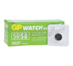 Foto van GP Batterij knoopcel zilveroxide 1,55V SR58 362 SR721SW 