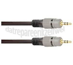 Foto van Easyfiks Jack Kabel Jack 3.5mm Stereo Male - Jack 3.5mm Stereo Male 5 Meter, Zwart, Verguld 