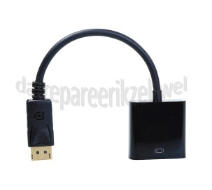 Foto van Easyfiks Displayport Kabel DisplayPort Male naar VGA Female Adapterkabel 0.2 Meter, zwart 