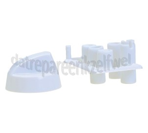 Foto van Knop Van oven, fornuis, kookplaat wit Incl. adapters 