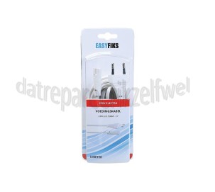 Foto van Easyfiks Netvoedingskabel Voedingskabel C7, 230V, 5 Amp 5.0 Meter, 2x0.75mm2 Wit 