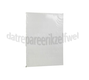 Foto van Papier prijslabel 40x26 mm Vimex, 170grams A4 Wit voor gestanst, 50 stuks 