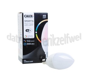 Foto van Calex Ledlamp Smart LED kaarslamp B35 E14 SMD RGB 220-240V, 4,9W, 470lm, 2200-4000K 