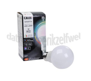 Foto van Calex Ledlamp Smart LED GLS lamp A60 E27 SMD RGB 220-240V, 9,4W, 806lm, 2200-4000K 