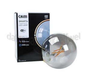 Foto van Calex Ledlamp Smart LED Filament Rustic Smokey globelamp G125 220-240V, 7W, 400lm, 1800K 