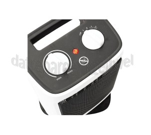 Foto van Inventum Kachel Keramische kachel 2000 Watt Oscillerend Wit / Zwart, 12m2 