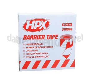 Foto van HPX Lint Afzetlint wit/rood Veiligheidstape, 70mm x 500 meter 