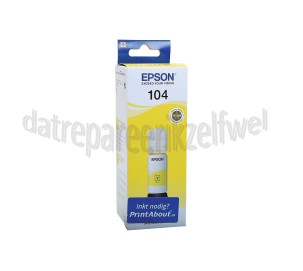 Foto van Epson Inktcartridge Ecotank 104 Yellow Epson Ecotank ET-Serie 4700, 2720, 2710, 2721, 2711 