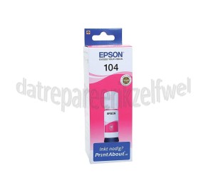 Foto van Epson Inktcartridge Ecotank 104 Magenta Epson Ecotank ET-Serie 4700, 2720, 2710, 2721, 2711 