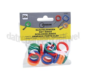 Foto van Benson Sleutelring Sleutelringen Rubber, 20 stuks 