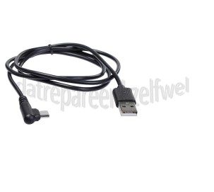 Foto van Easyfiks USB Kabel zwart, 100 cm,90graden usb A naar C USB Type C 