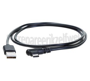 Foto van Easyfiks USB Kabel zwart, 200 cm, 90 graden usb A naar C USB Type C 