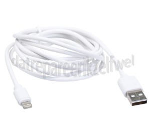 Foto van Easyfiks USB Kabel wit, 200 cm 8-pin naar usb A 8-pin connector 
