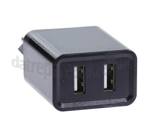 Foto van Easyfiks USB Oplader 230V, 2.1A/5V, 2-poort, zwart Universeel USB 