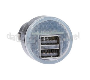 Foto van Easyfiks USB Oplader 12V, 3.1A/5V, 2-poort, zwart Universeel USB 